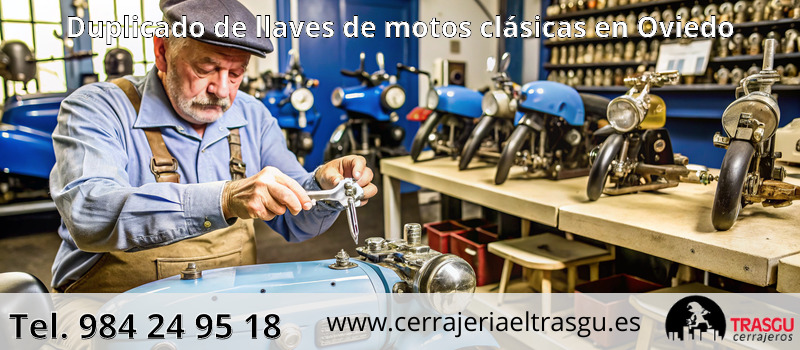 Duplicado de llaves de motos clásicas en Oviedo