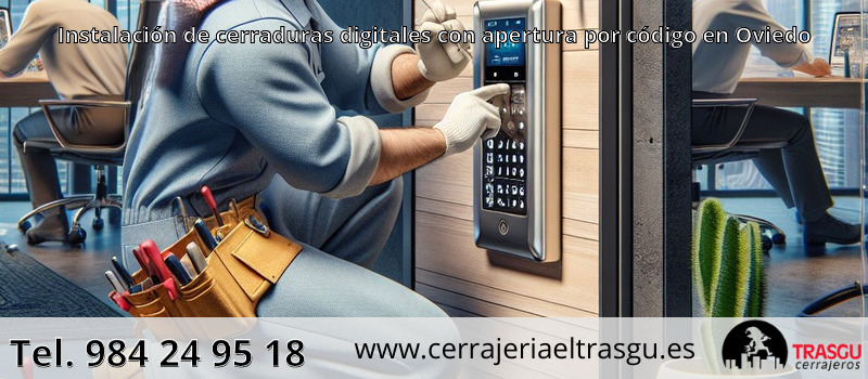Instalación de cerraduras digitales con apertura por código en Oviedo