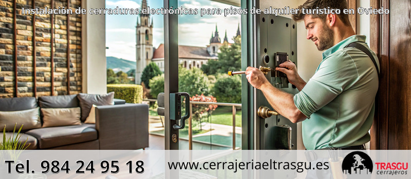 Instalación de cerraduras electrónicas para pisos de alquiler turístico en Oviedo