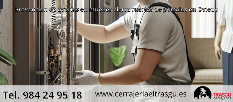 Prevención de averías en muelles cierrapuertas de portales en Oviedo